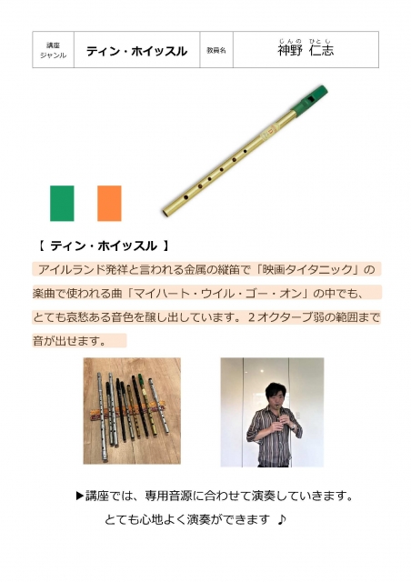北欧アイルランドの笛「ティン・ホイッスル」入門